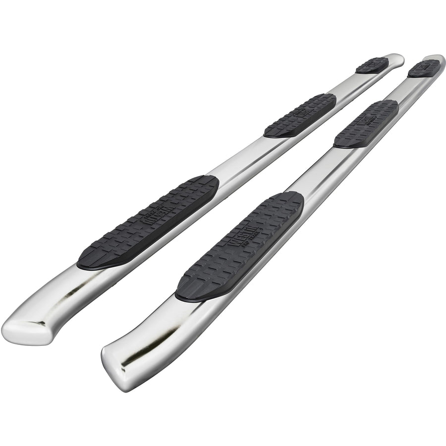 Westin PRO TRAXX 5 Oval Wheel to Wheel Nerf Bars fits 2020-2025 2500 Sierra Silverado 3500 Crew Cab 6'5" Bed Stainless Steel Pair