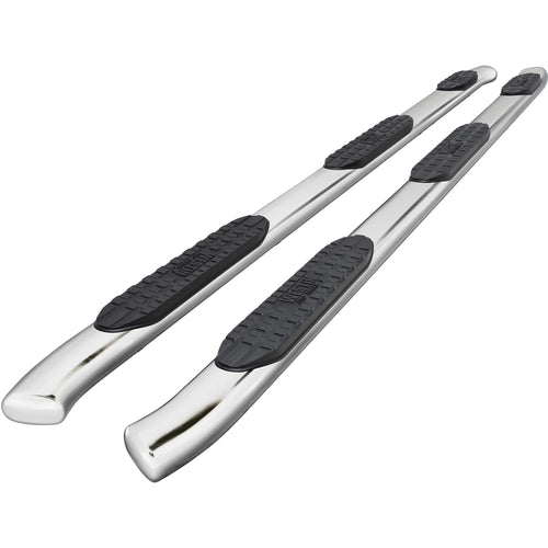 Westin PRO TRAXX 5 Oval Wheel to Wheel Nerf Bars fits 2020-2025 2500 Sierra Silverado 3500 Crew Cab 6'5" Bed Stainless Steel Pair