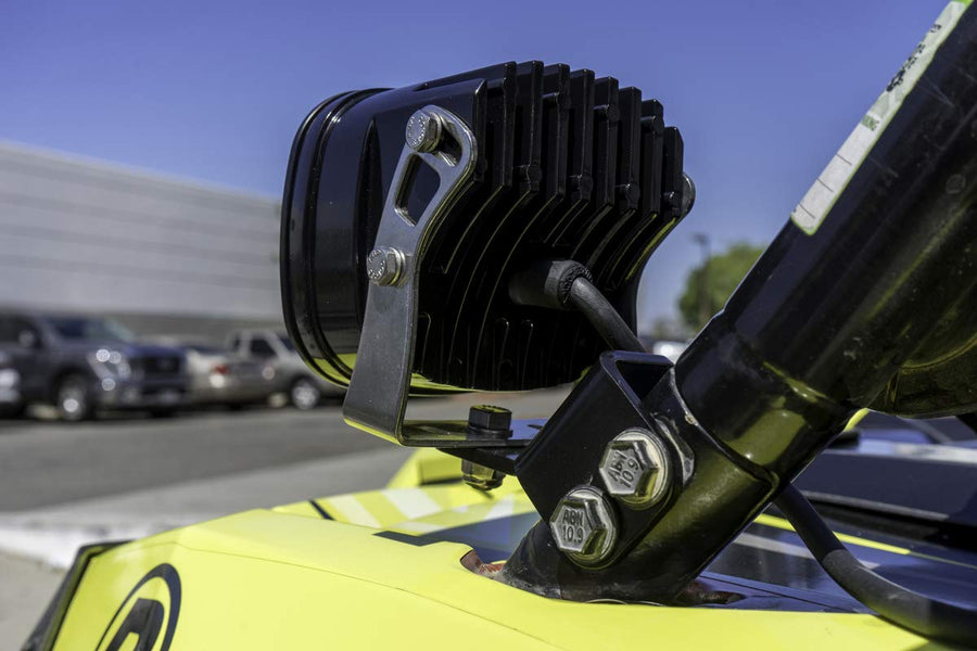 Squadron Pro Baja Designs LED A-Pillar Light Kit for Polaris RZR XP 1000; XP Turbo; Turbo S 2014-21 UTV (Spot; Clear)