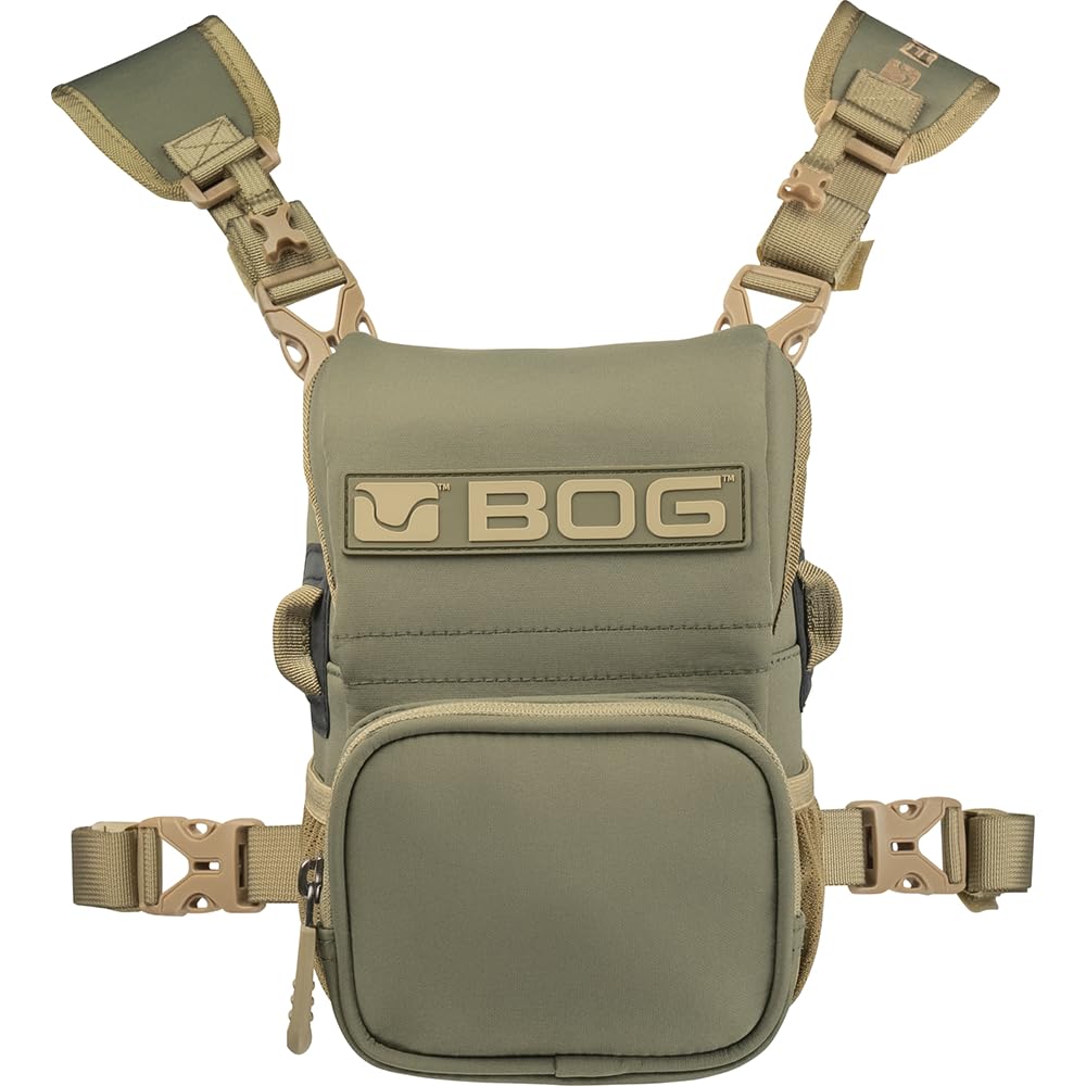 BOG Bino Harness Vigilant Bag with YKK Zippers, Adjustable and Detachable Padded Harness, and Rangefinder Pocket for Hunting, Bow Hunting, Gun Hunting