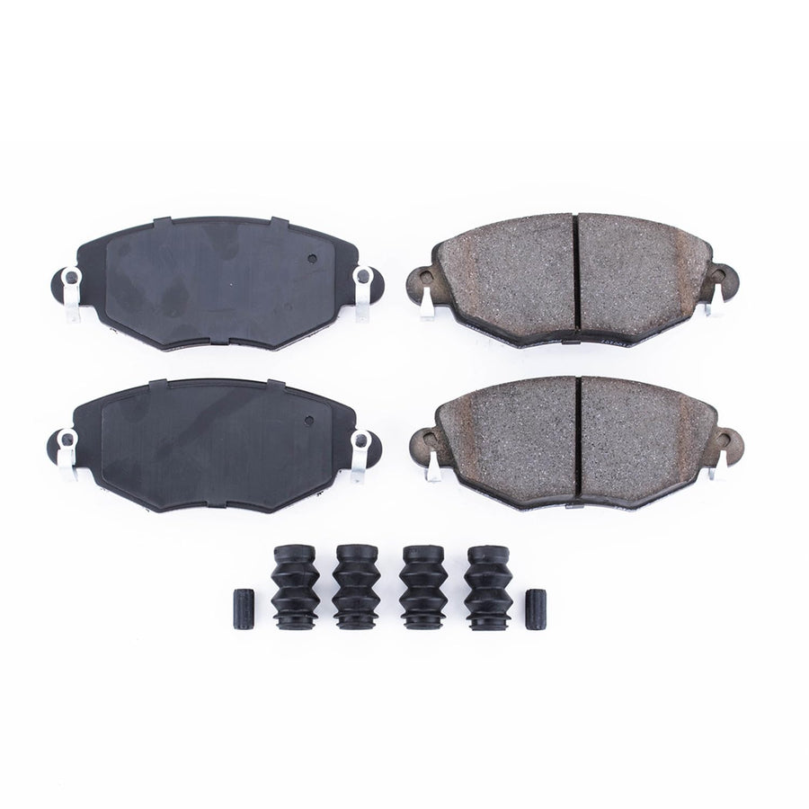 Power Stop Brake Kit Front For Jaguar X-Type 2002-08 - Ceramic Brake Pads With Installation Hardware, 17-910