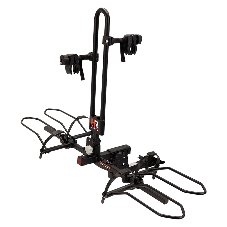 RV Rider Hollywood Hitch Bike Rack for 2 E-Bikes up to 80 lbs Each - Premium Electric Bike Rack for RV, Fifth Wheel, Flat Towed Vehicle - Durable for Standard and Fat Tire Bikes