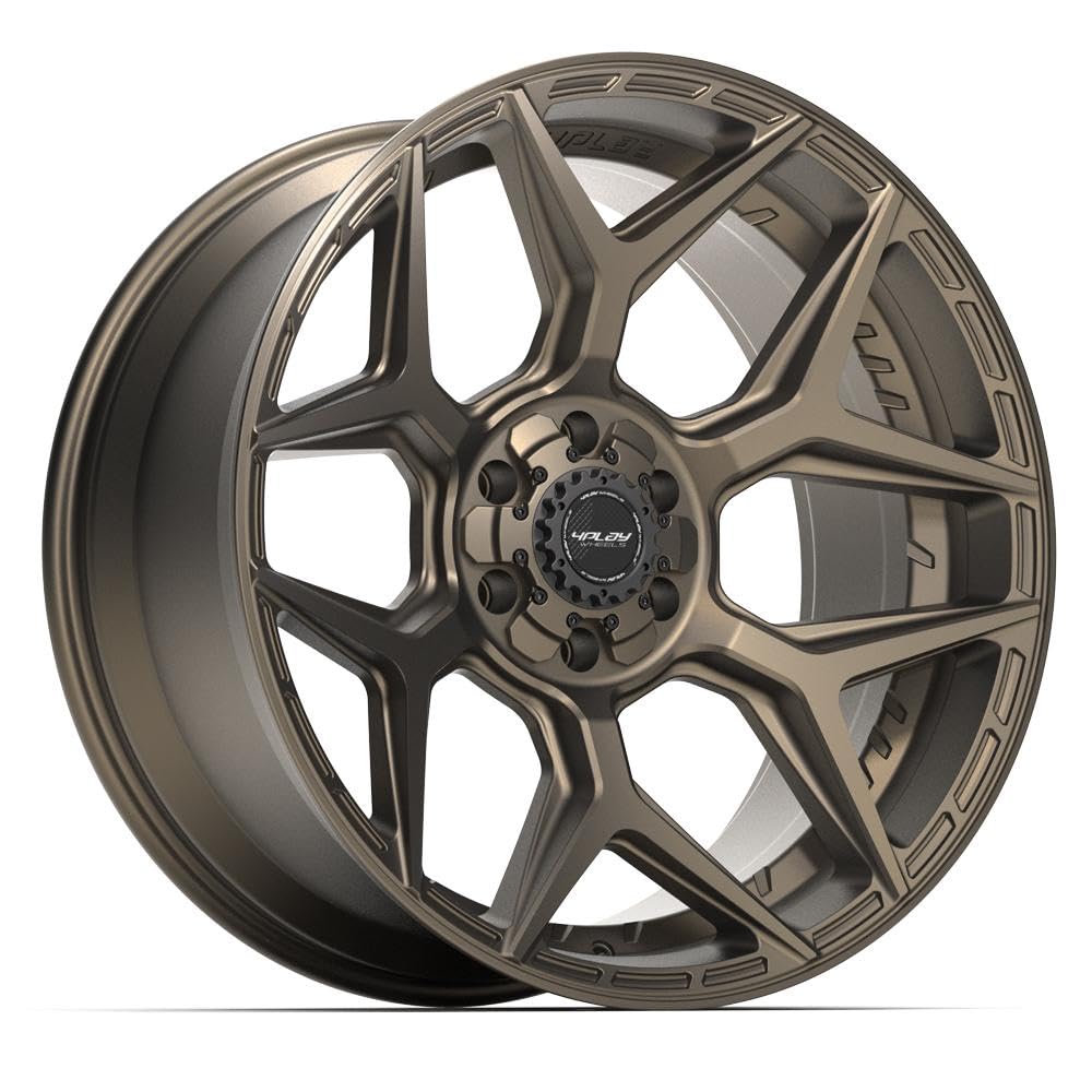 22 Inch 4PLAY Wheels Rim 4P06 Fits 6x135 & 6x139.7 22x10 Satin Bronze (1)