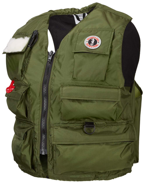 Manual Inflatable Mustang Survival Fisherman's Vest - Olive, Large