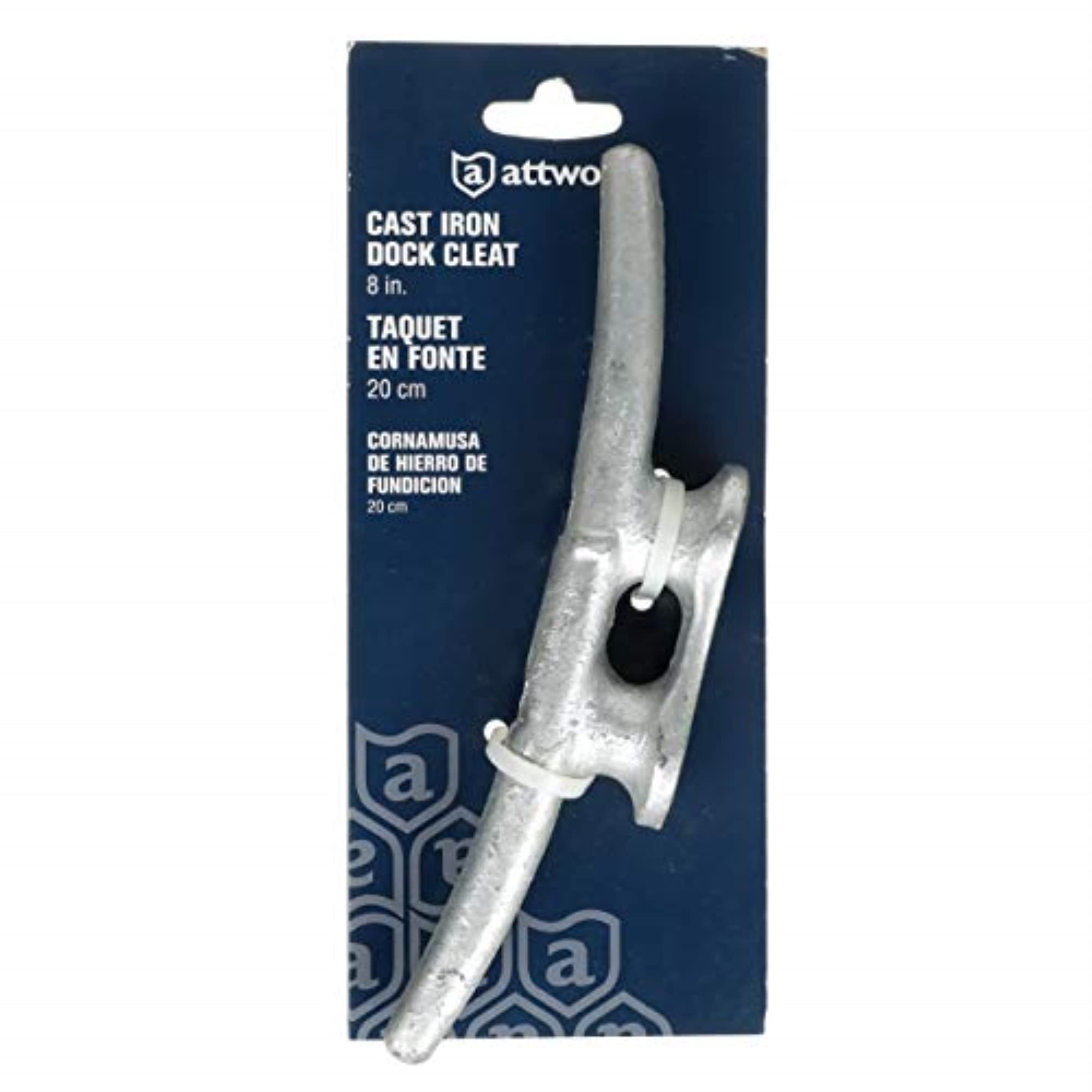 Heavy-Duty Iron attwood 12100L3 Zig Zag 6-Inch Marine Dock Cleat, silver