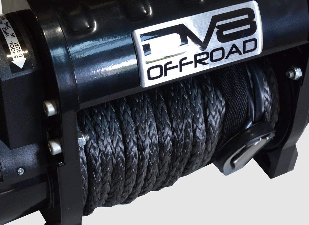 WB12SR | DV8 Offroad | Recovery Winch | Synthetic Rope with Hawse Fairlead | 12,000 Line Pull Rating | 6.0HP Motor | 3-Stage Planetary Gears in 265:1 Ratio | Dual Remotes Included