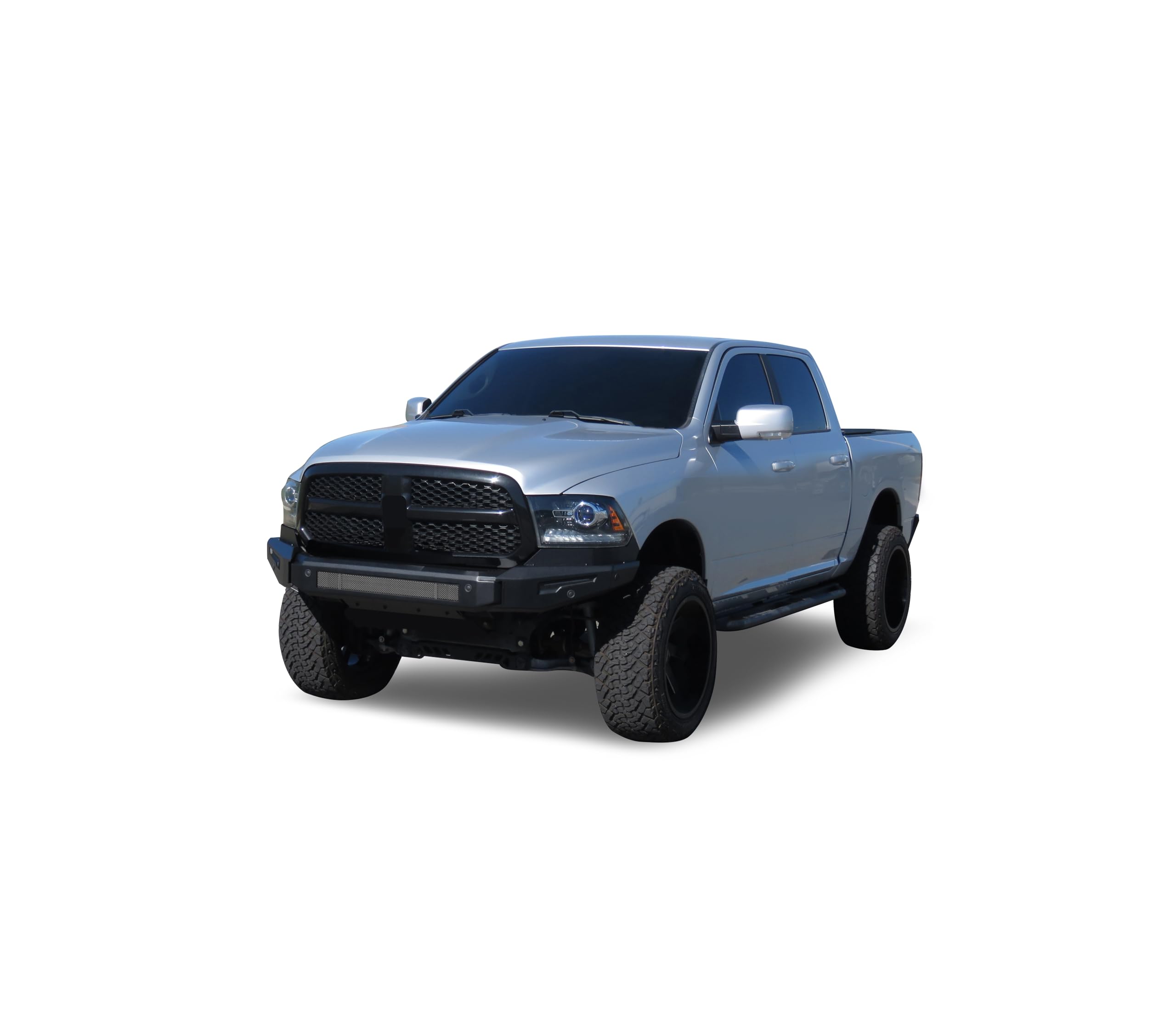 Armour II Heavy Duty Black Horse Modular Front Bumper Modular Matte Black Compatible with 2013-2018 Ram 1500|2019-2022 Ram 1500 Classic-AFB-RA14-BU