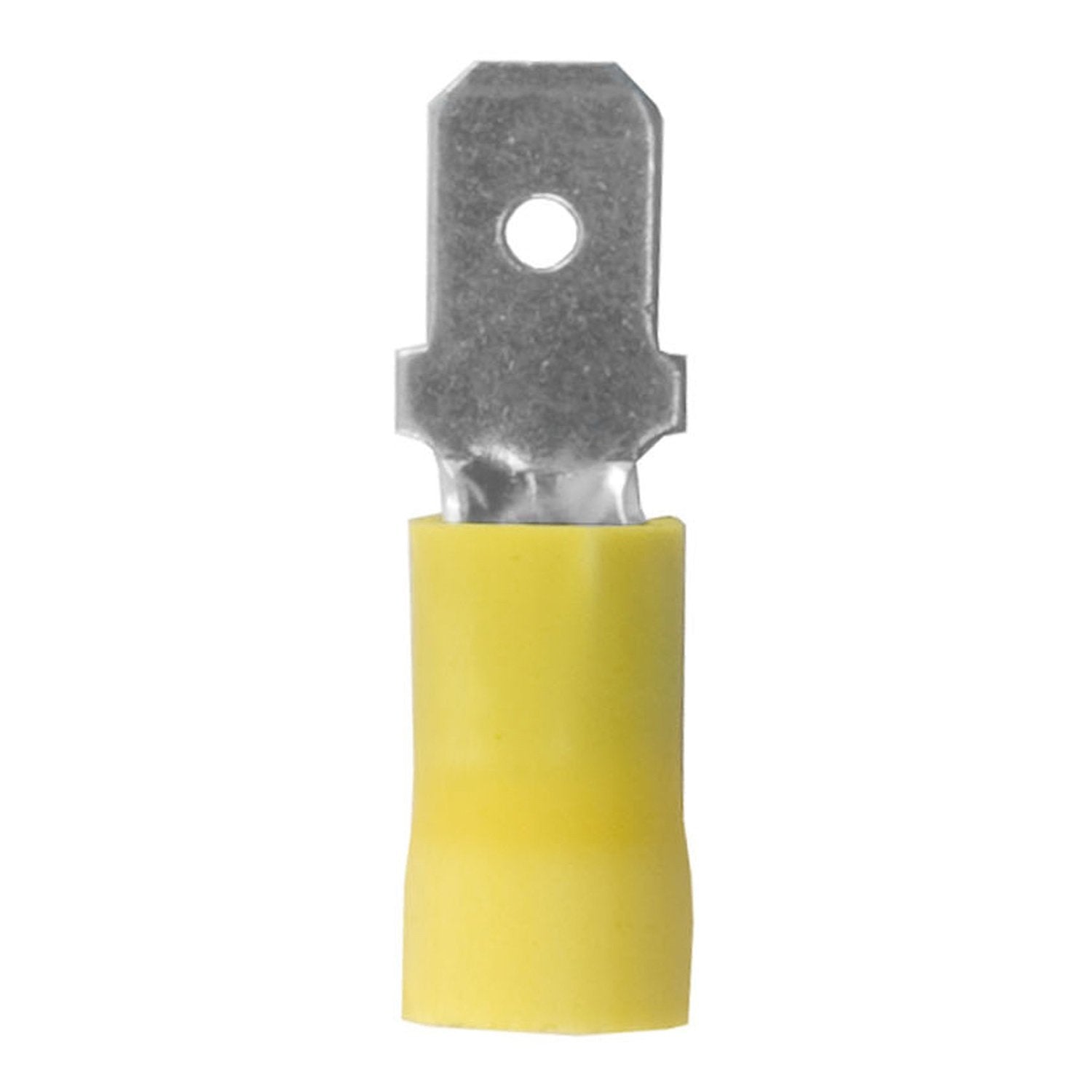 CURT 59433 Yellow Vinyl-Insulated 12-10 Gauge Male Wire Quick Connectors, 100-Pack