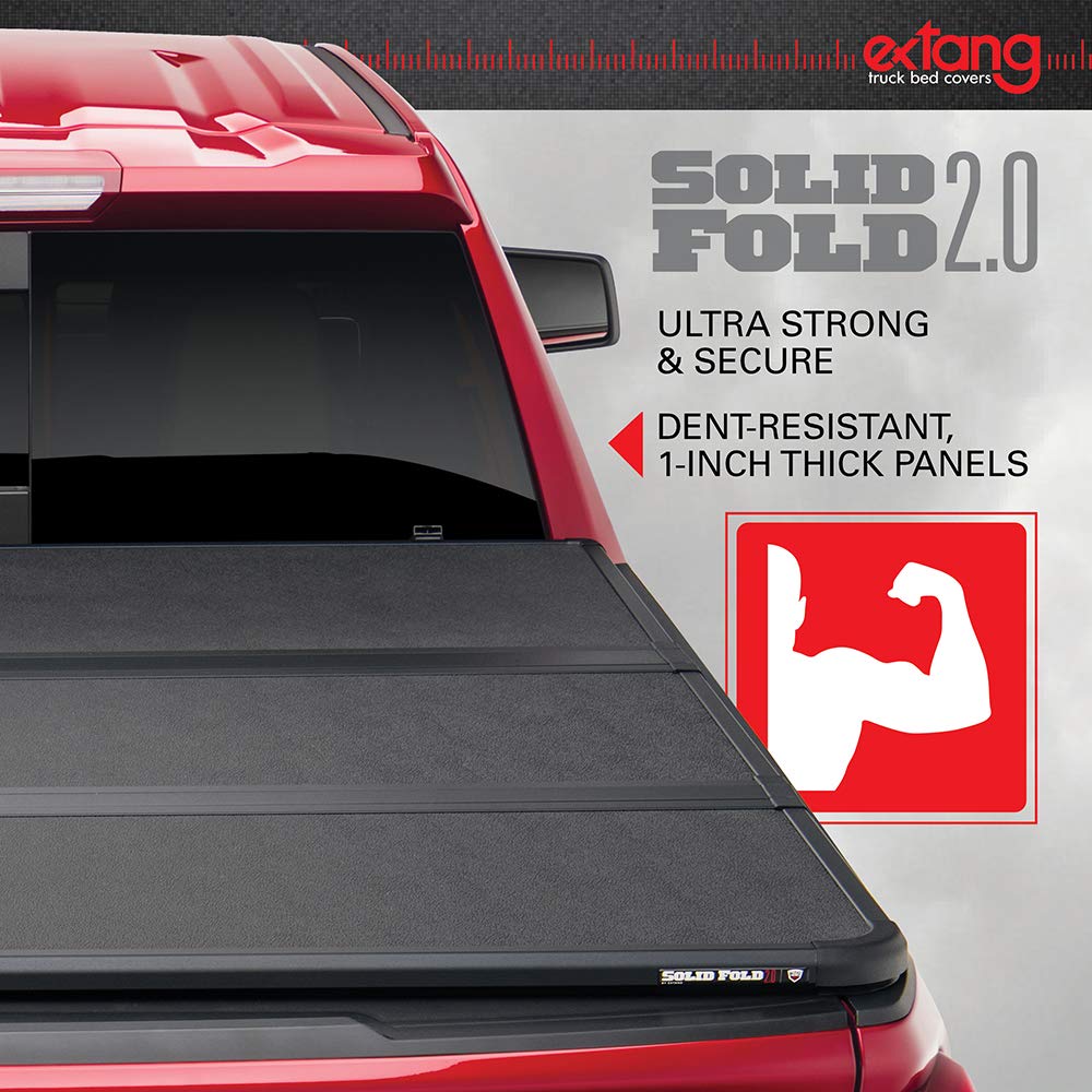 Extang RealTruck Solid Fold 2.0 Toolbox Hard Folding Truck Bed Tonneau Cover | 84653 | Fits 2020 - 2025 Chevy/GMC Silverado/Sierra, 2020 2500/3500HD (w/o factory side storage box) 6' 10" Bed (82.2")