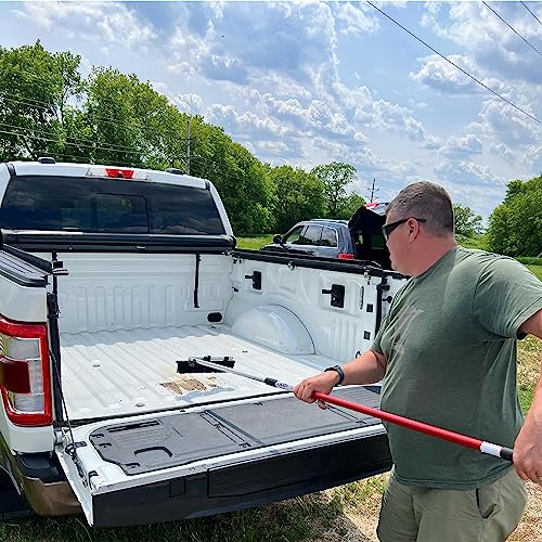 DU-Hooky Brush and Broom Combo Tool Extension | Compatible with DU-Hooky Extendable Reaching Tool - Twists Onto End of Pole | Easily Cleans Truck Bed and Converts to Garage or Shop Broom | 70086