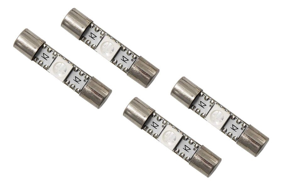 Set of 4 28mm SMF1 LED Bulb Green Diode Dynamics