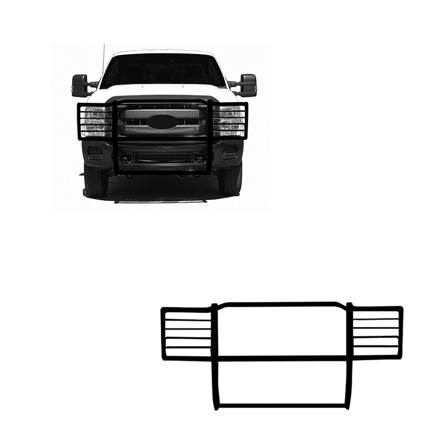 Bumper Guard Black Horse Grille brush Modular Black Compatible with 2011-2016 Ford F-250/F-350/F-450/F-550 Super Duty-17FB26MA