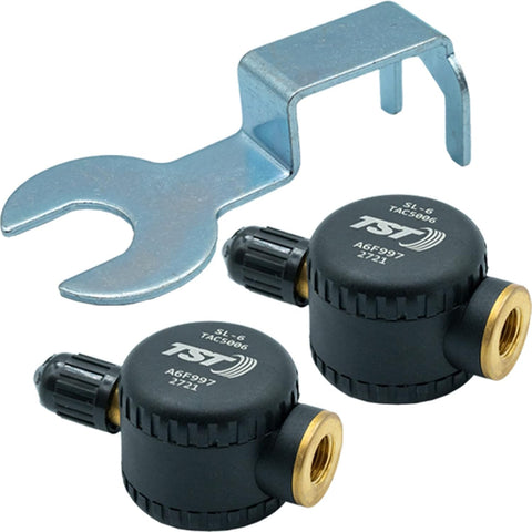 TST Tire Pressure Monitoring System 507, 2 Flow Thru Sensors for Metal Valve Stems by Truck System Technologies, TPMS for Caravans, Motorhomes and campervans