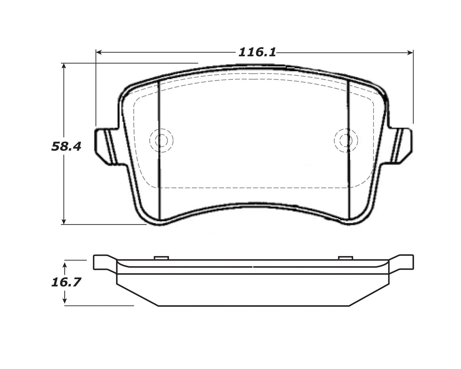 Rear StopTech 308.13860 Brake Pads with Shims and Hardware Street