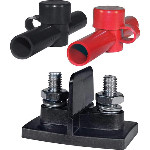 Dual Powerpost Blue Sea Connectors One Black and One Red Insulator 2016