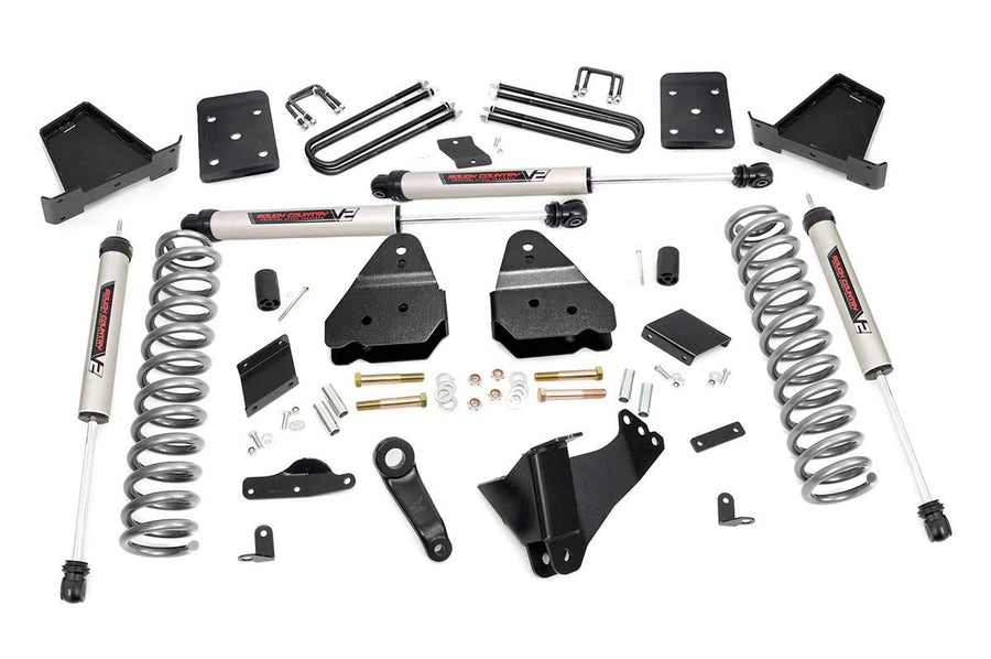 4.5" Rough Country Lift Kit w/V2 Shocks for 2015-2016 Ford Super Duty - 53470