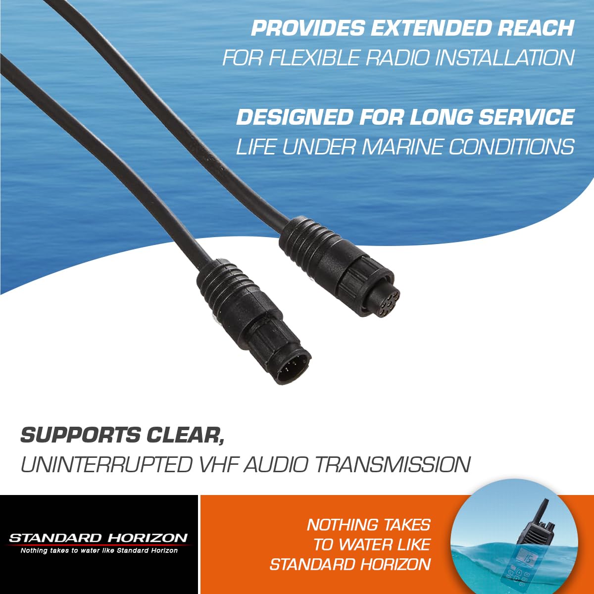CT-100 Standard Horizon 23FT Extension Cable for RAM+ or VH-310
