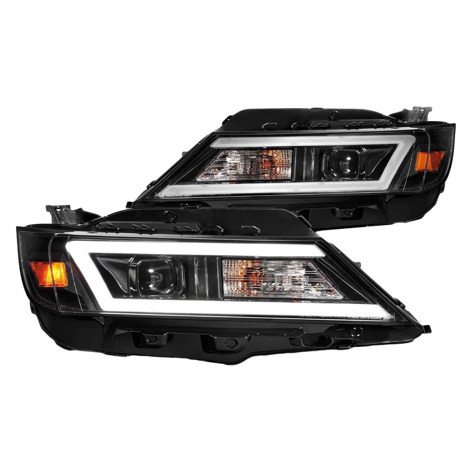 14-20 Chevrolet Impala Anzo Square Projector LED Bar Headlights w/Black Housing