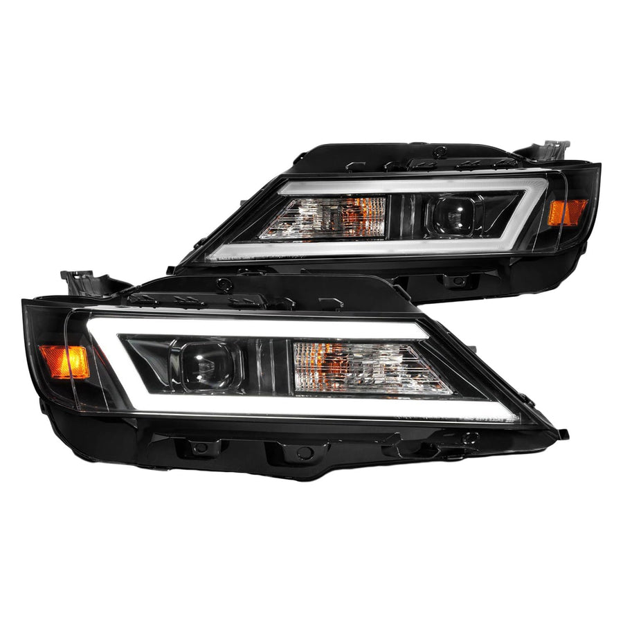 14-20 Chevrolet Impala Anzo Square Projector LED Bar Headlights w/Black Housing