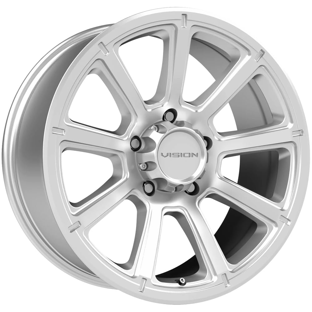 17x8.5 Vision 353 Turbine 5x5" -6mm Silver Wheel Rim 17" Inch