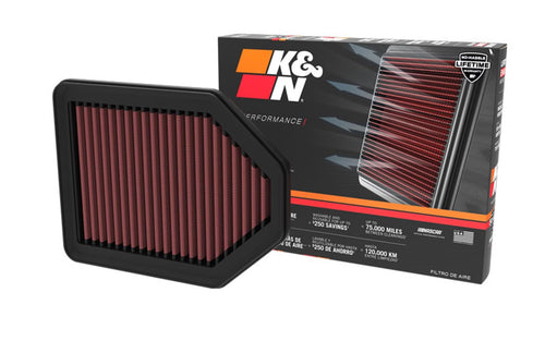 K&N Engine Air Filter: Replacement Car Air Filter, Washable, Clean Every 75,000 Miles, Reusable, Premium: Compatible with 2021-2022 GENESIS G80, 33-5113