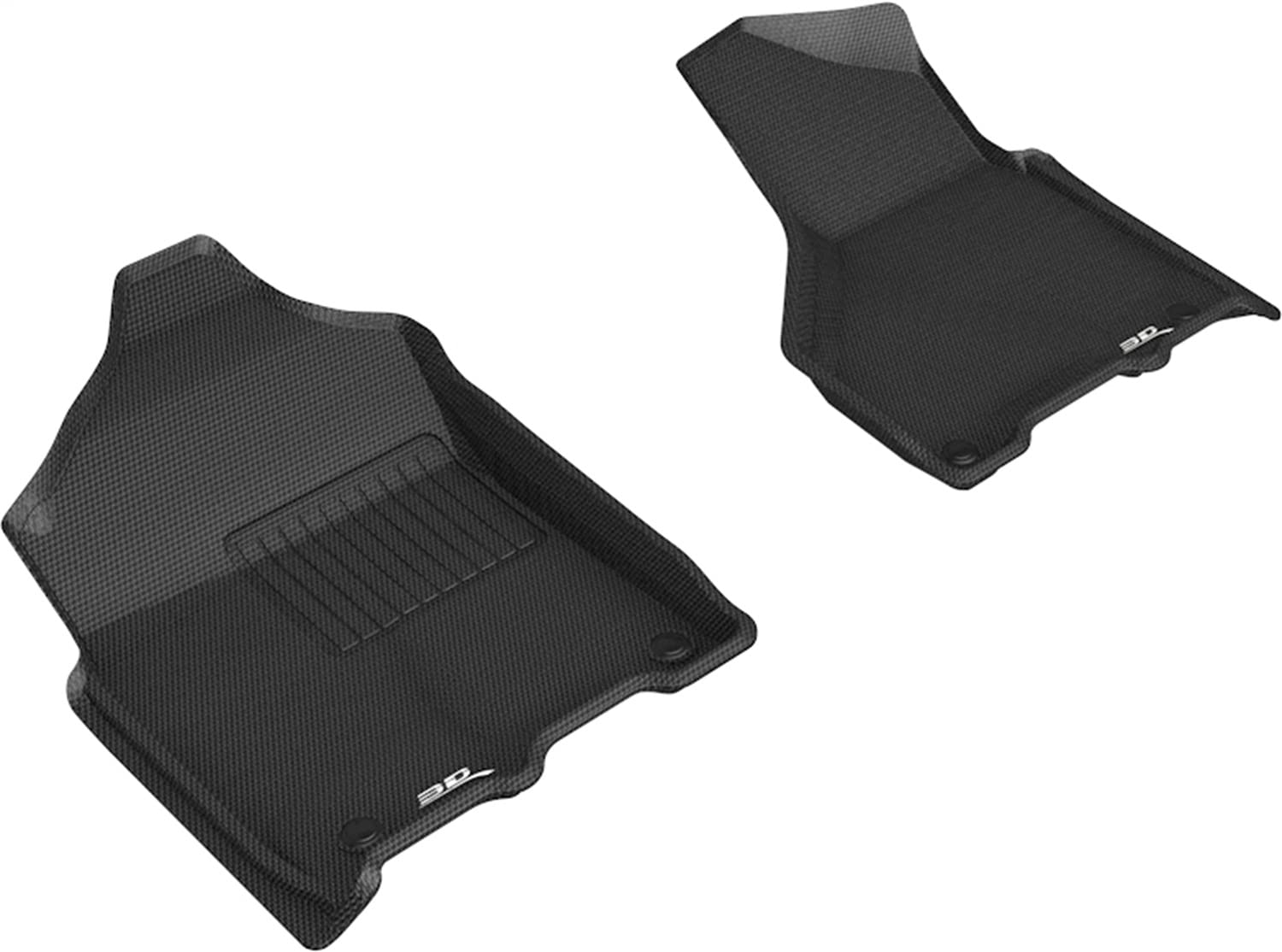 Kagu 3D MAXpider Custom Fit Floor Mat (Black) Compatible with Dodge RAM 2500/3500 Crew/MEGA 2019-2023 - Front Row