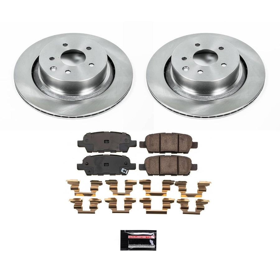 Power Stop KOE9062 Rear Brake Pads and Rotors Stock Replacement Brake Kit Autospecialty