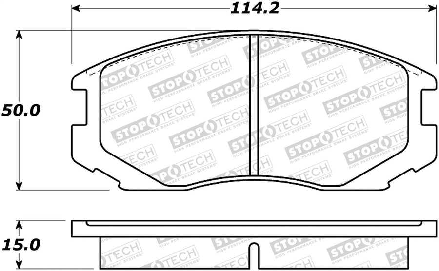 Front StopTech 308.06020 Brake Pads with Shims and Hardware Street