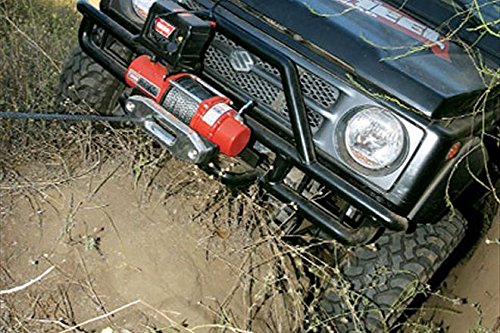 9.0Rc Series WARN Rock Crawler Electric 12V Winch with Synthetic Cable Rope: 3/8" Diameter x 50' Length, 4.5 Ton (9,000 lb) Pulling Capacity