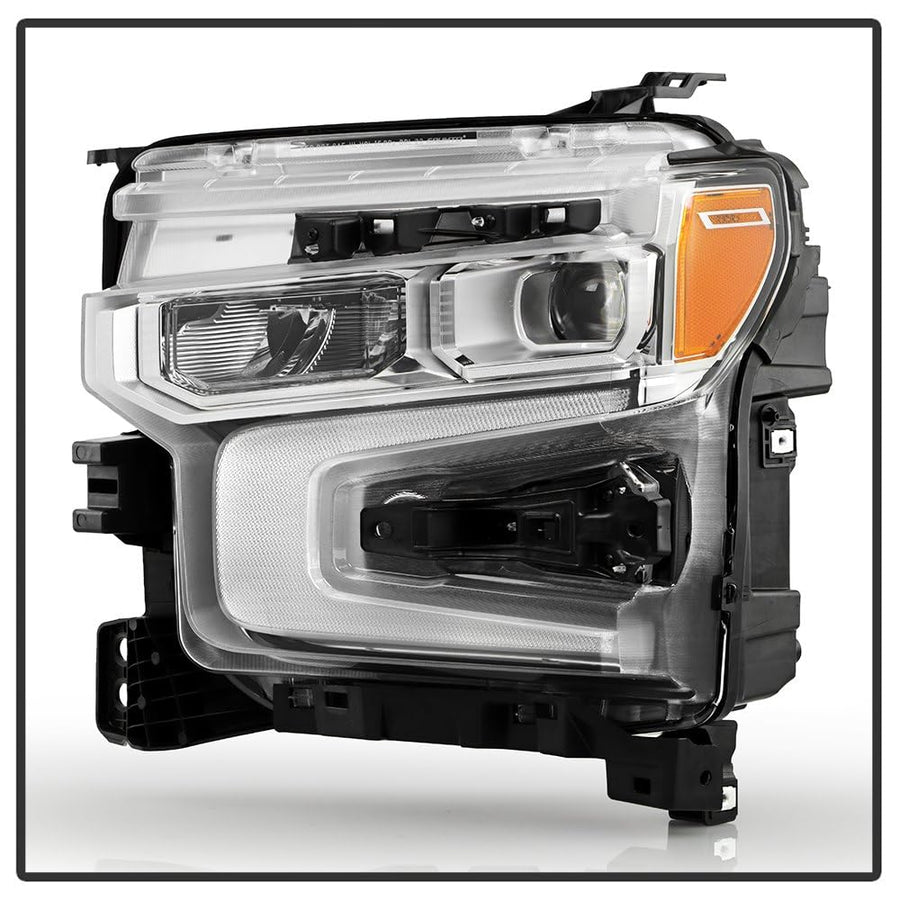 Chevy Silverado 22-24 1500 (LTZ RST W/Redline) LED Reflector (high Intensity) Spyder with LED Signature Curtain DRL and White Tracer Animation Headlight - OE Left