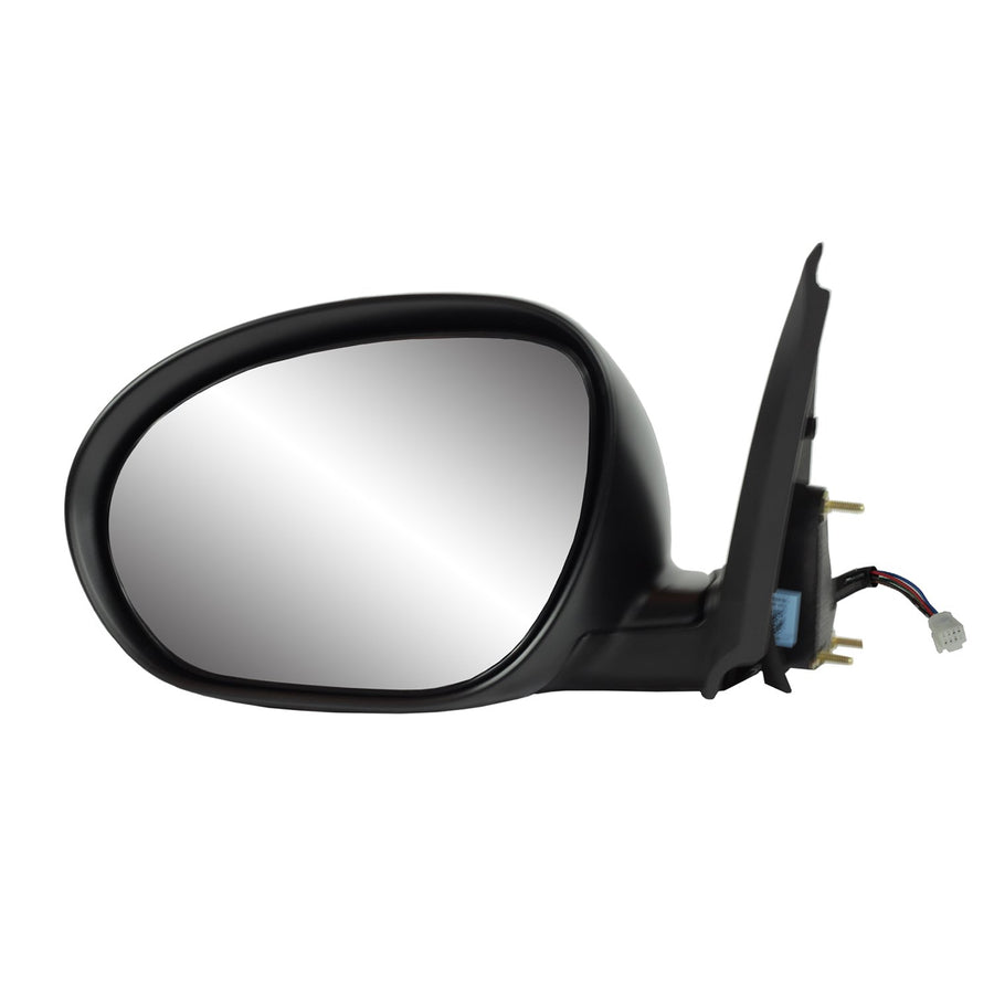 Mirror Driver Side for Nissan Juke, Textured Black w/PTM Cover, Foldaway, Heated Power