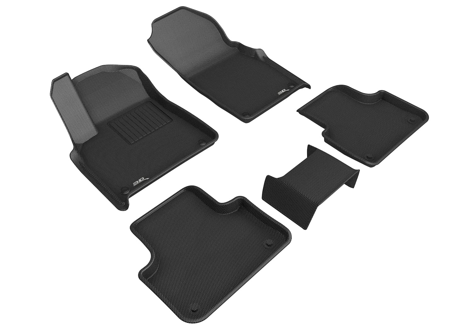 Kagu Floor Mat 3D MAXpider Custom Fit (Black) Compatible with Lamborghini Urus 2019-2025 - Full Set