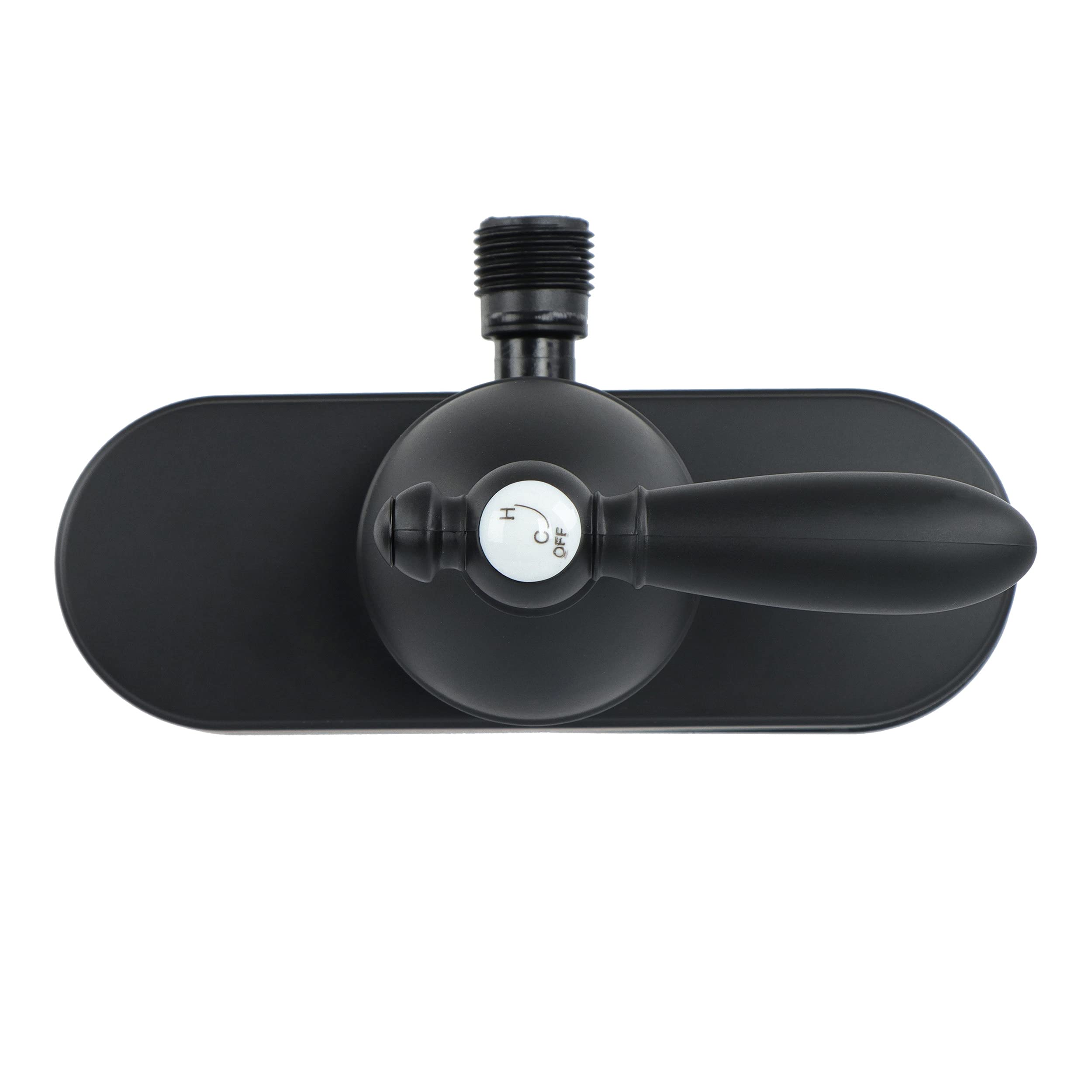 Empire Faucets 4" Single Lever Shower Valve U-YSL53BMTLVR-E with Decorative Lever Handle & Vacuum Breaker - Black Matte