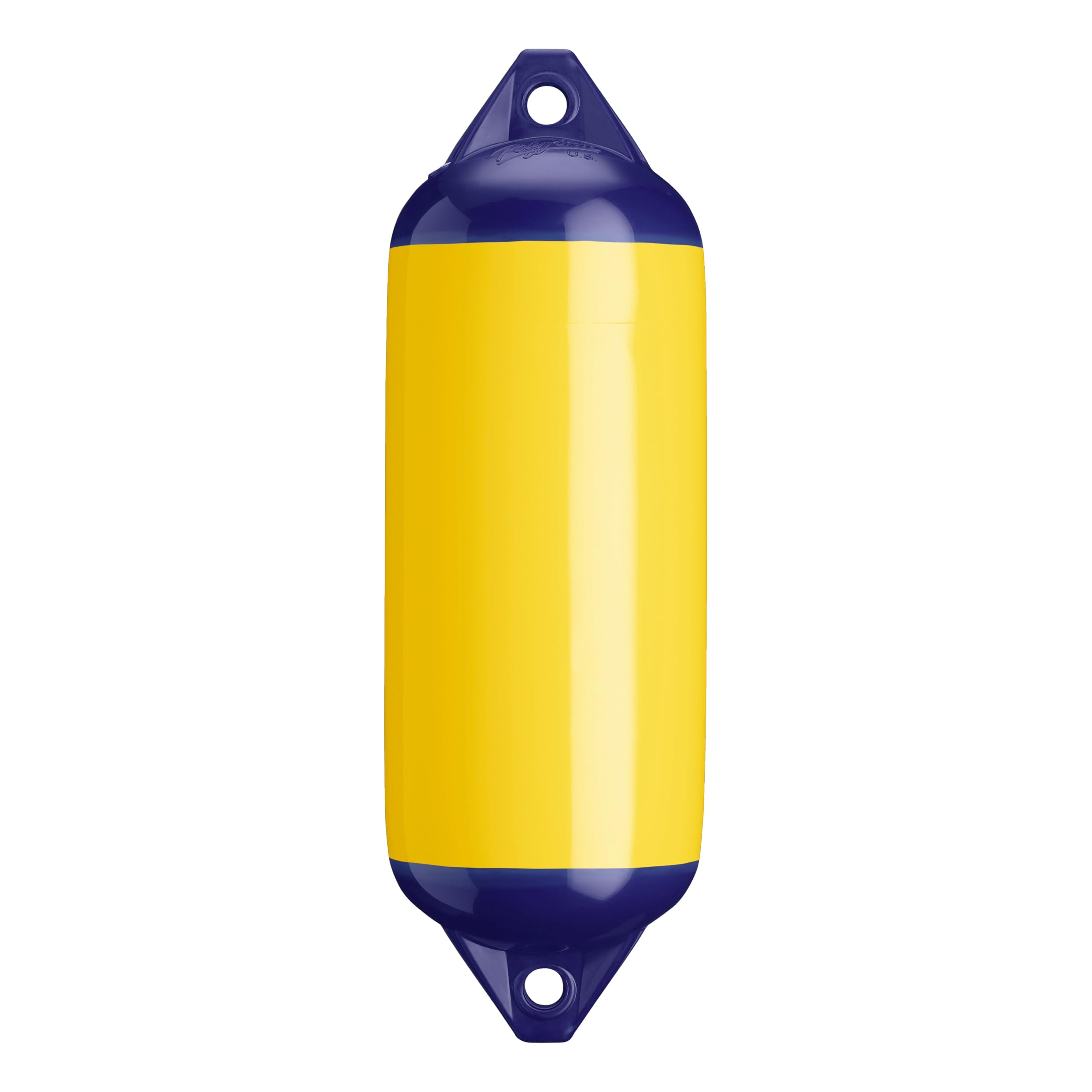 F-2 Standard Polyform Boat Fender Blue Ropehold - Yellow