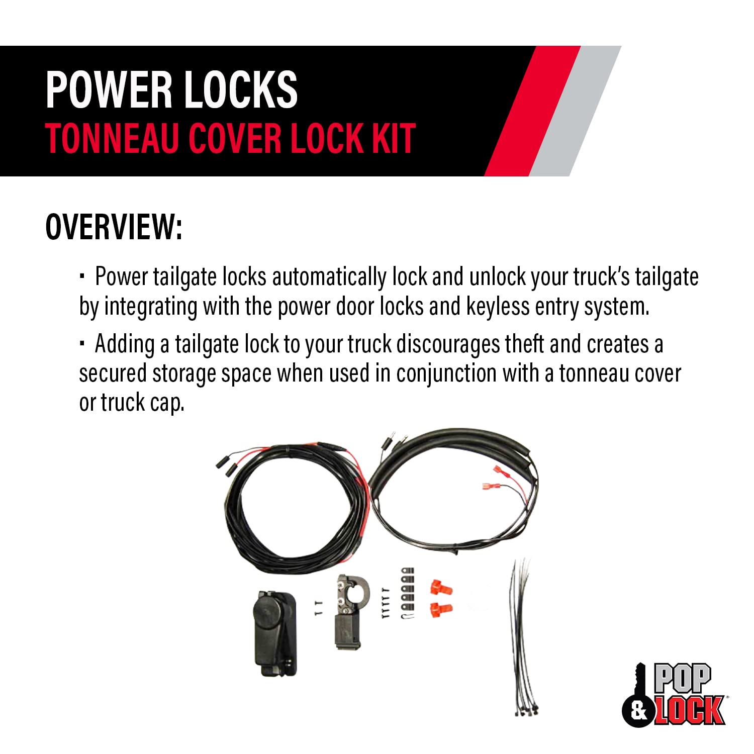Pop & Lock Remote Keyless Entry Lock Kit PL9772 for Truck Cap and Tonneau Cover