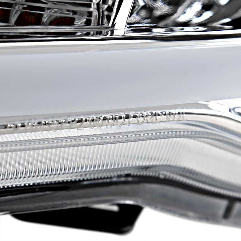 Chrome Projector Headlights Spec-D Tuning w/LED Tube Compatible with 2005-2011 Toyota Tacoma, Left + Right Pair Headlamps Assembly
