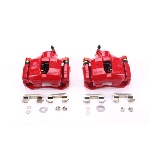 Power Stop S6040 Front Pair of High-Temp Red Powder Coated Calipers For Lexus GS300 2006, Lexus IS250 2009-2015 [Model Specific]