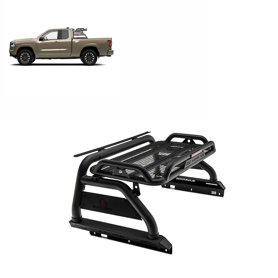 Atlas Roll Bar Black Black Horse Off Road Compatible with 2022-2023 Nissan Frontier-ATR22