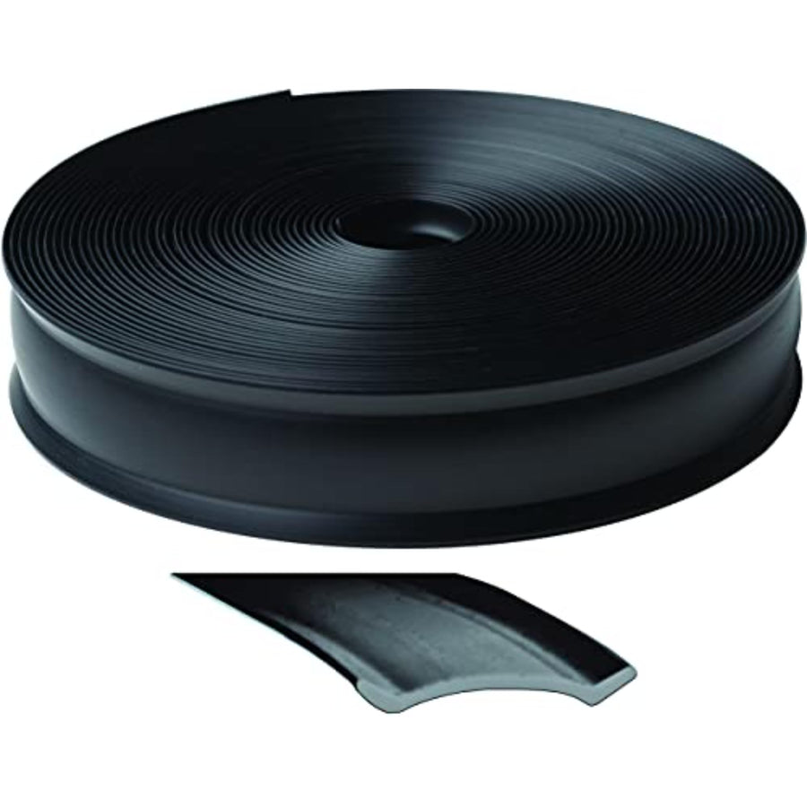 1 Inch Wide RV Designer Vinyl Trim Insert for RVs - Flexible Molding, Exterior Use, and Roof Edge Molding - Ideal for Travel Trailers and Campers, Heavy Duty, 25 Foot Roll, Black