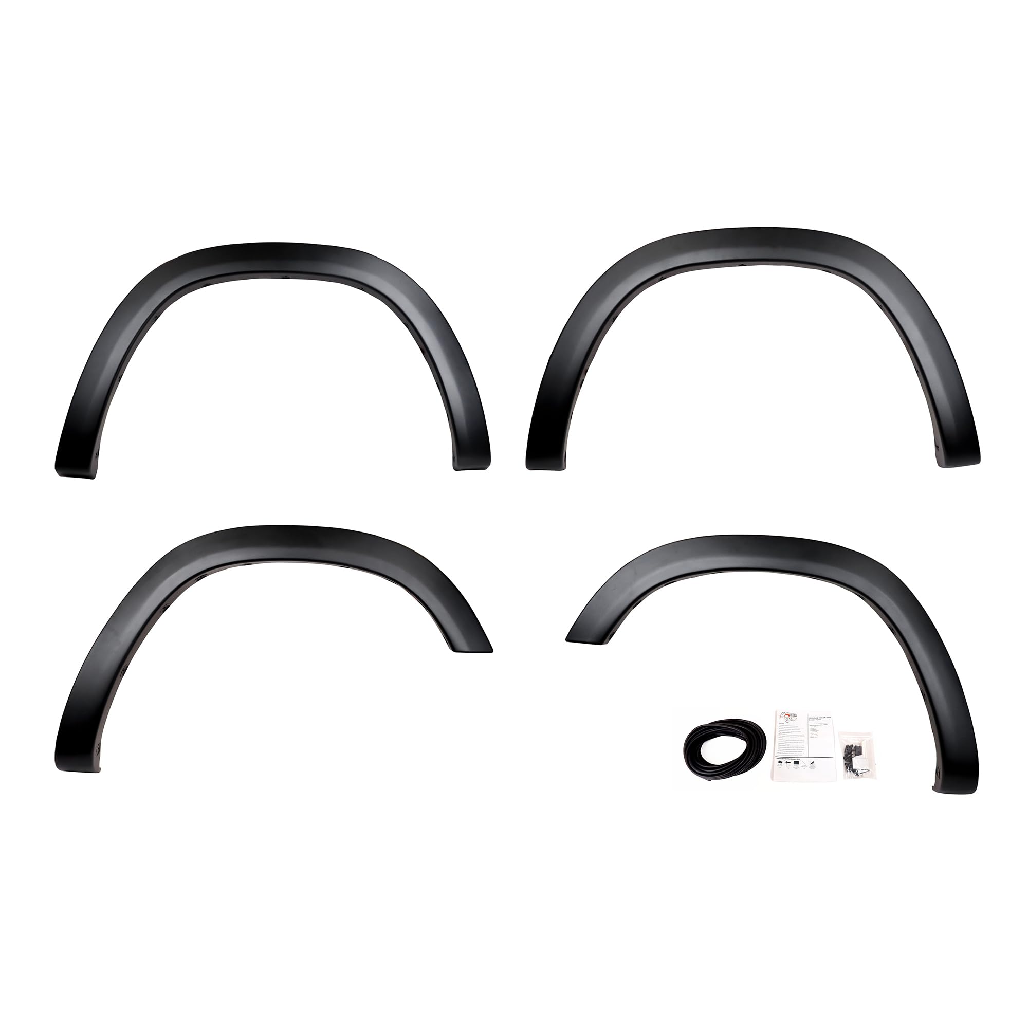 OE Factory Style Black Black Horse Fender Flares Compatible with 2019-2024 Ram 1500-FOERA19