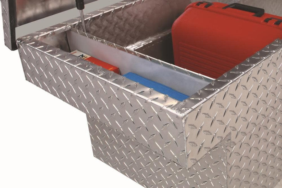 Full Size Delta 1-306002 Black Aluminum Mid-Lid Dual Lid Crossover Truck Box