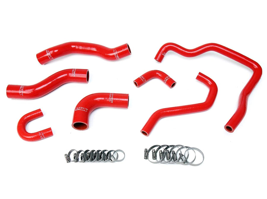 Red HPS 57-1478-RED Silicone Radiator and Heater Hose Kit Coolant