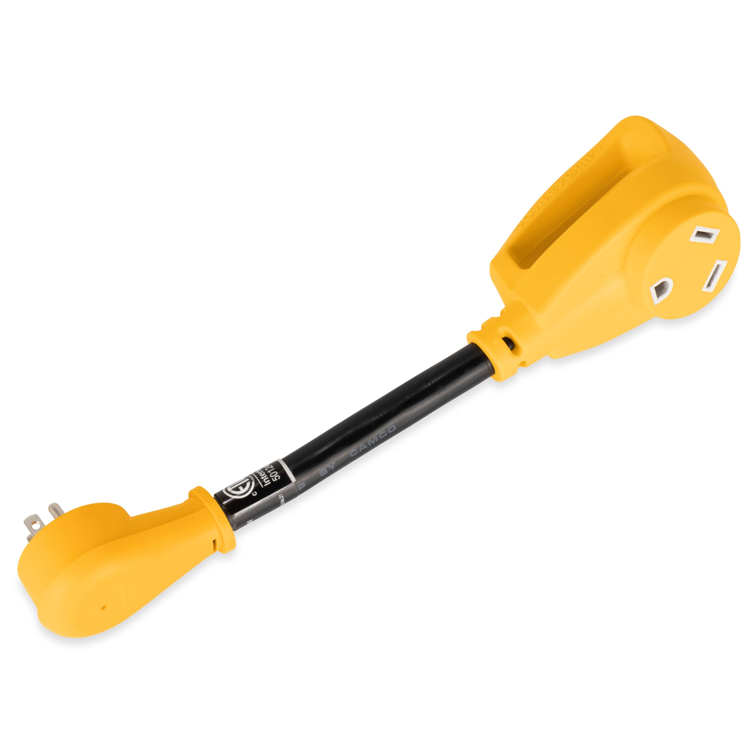 Camco Dogbone Camper/RV Electrical Adapter - Features 15-Amp Male (NEMA 5-15P) & 30-Amp Female (NEMA TT-30R) - Rated for 125 Volts/1875 Watts & Crafted w/Copper 10/3-Gauge Wires (55165)