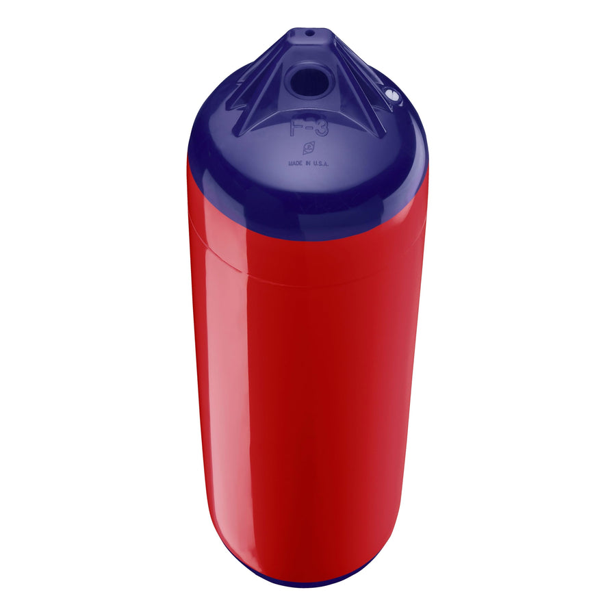 F-3 Standard Blue Ropehold Polyform Boat Fender - Classic Red
