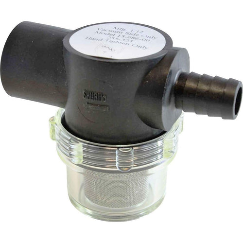 SHURFLO PENTAIR 255-323 Twist-On Water Strainer, 1/2" Barb Inlet, 1/2" NPSM Outlet