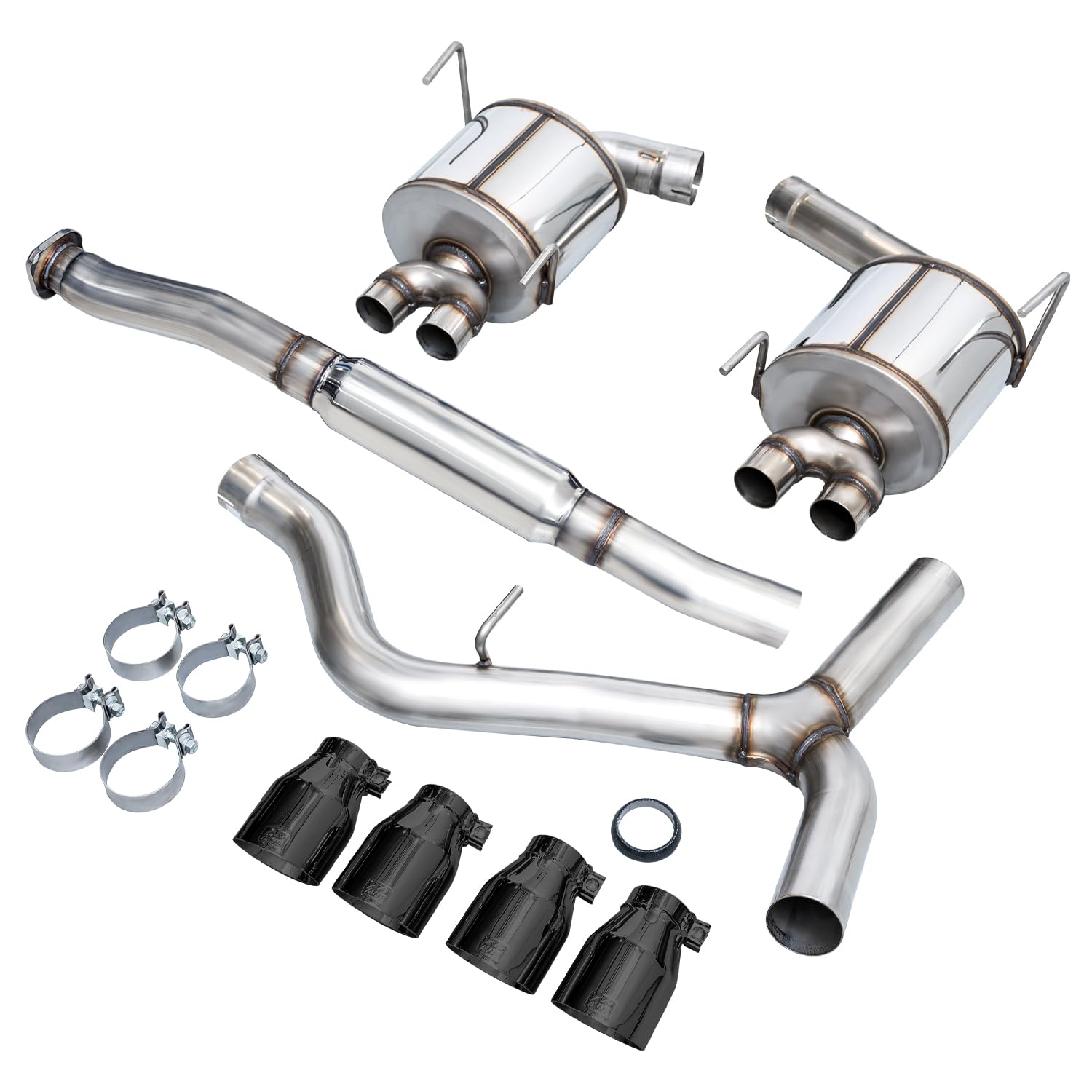 Subaru STI / WRX Sedan AWE Tuning Touring Exhaust - Diamond Black Tip (102mm)
