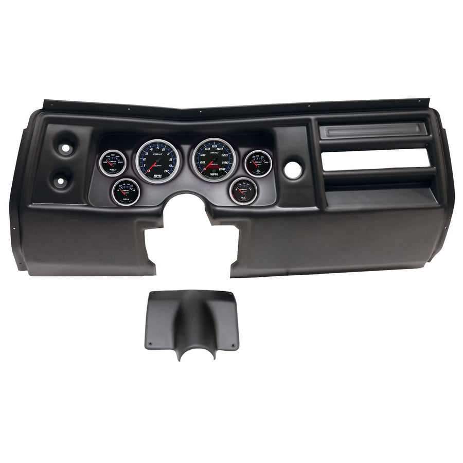AutoMeter Dash Kit Direct Fit, (3 3/8" X2, 2 1/16" X4), Chevy Chevelle No Vent 68, Cobalt (2901-05)