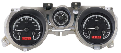 Dakota Digital VHX-71F-MUS-K-R Analog Dash Gauge System Compatible with 1971-73 Ford Mustang Black Alloy Red Backlighting