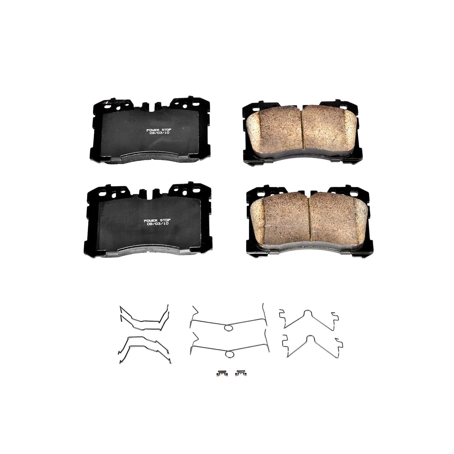 Power Stop Brake Kit Front For Lexus LS460 2007-17 |LS500 2019-23 |LS500h 2018-23 |LS600h 2008-16 |Toyota Mirai 2021-25 - Ceramic Brake Pads With Installation Hardware, 17-1282