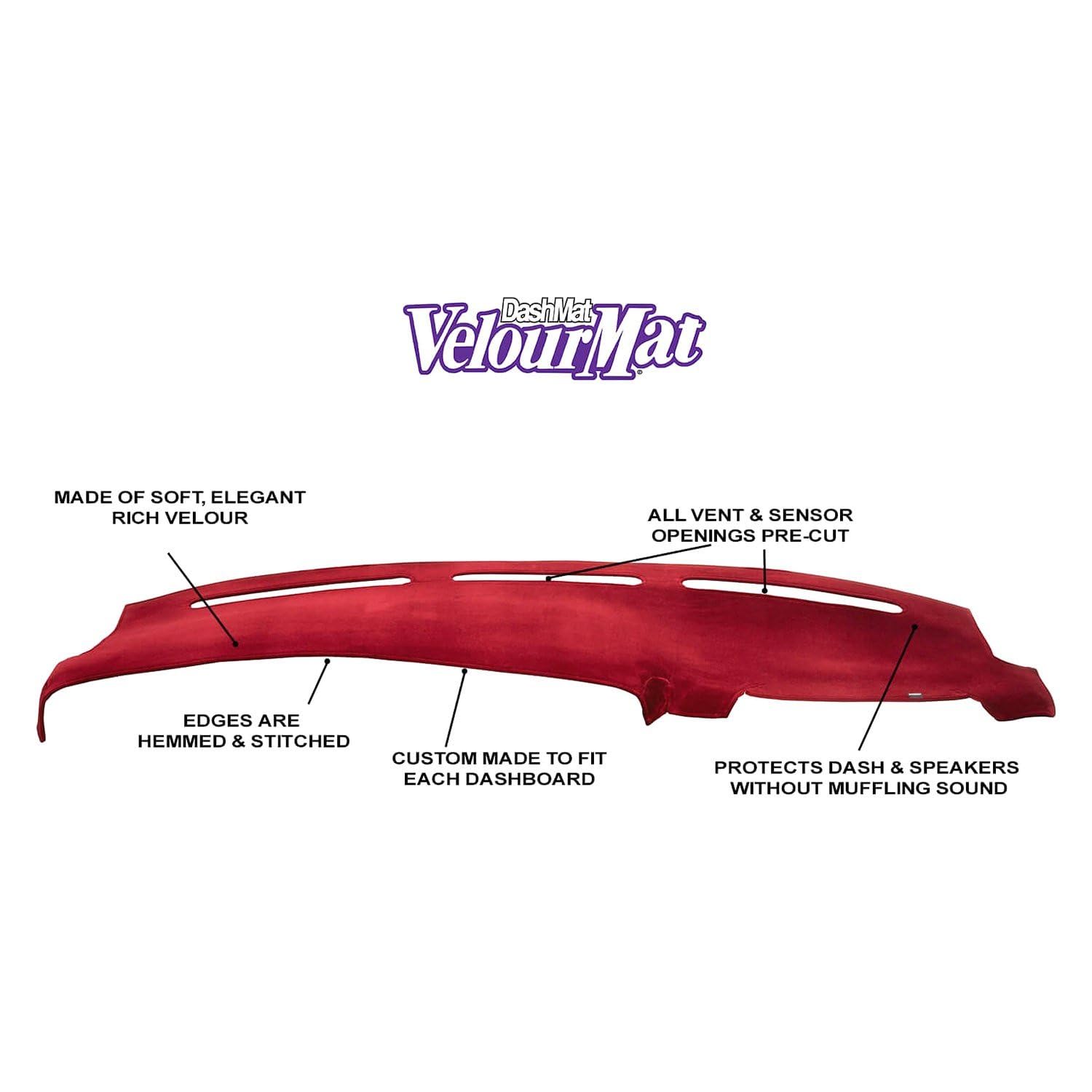VelourMat DashMat 72265-00-25 Black Custom Dash Cover